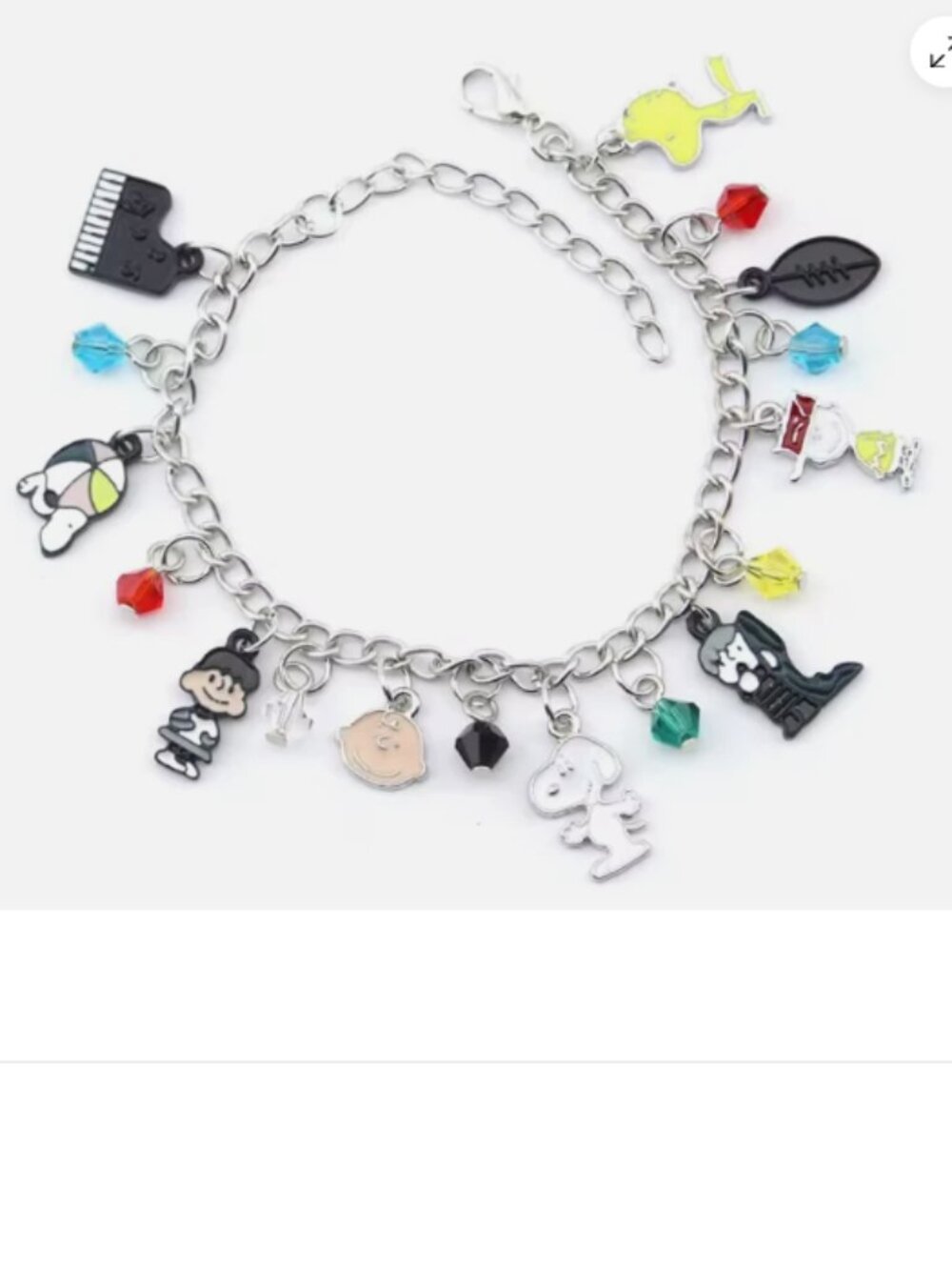 NWT Snoopys Dog Charlie Friend Woodstock Friends Bracelet Pendant Charm Jewelry